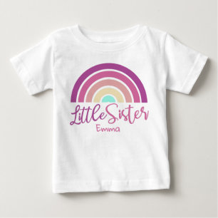 Camiseta De Bebé Nombre del personalizable de hermanita pequeña arc