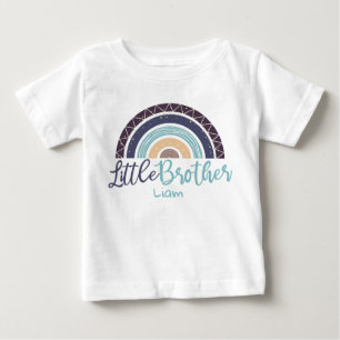 Camiseta De Bebé Nombre del personalizable del hermanito arcoiris c