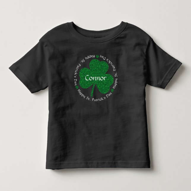 Camiseta De Bebé Nombre del personalizado del día de St Patrick (Anverso)