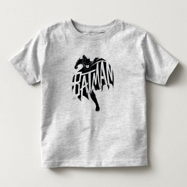 Camiseta De Bebé Nombre del pincel de tinta de Batman (Anverso)
