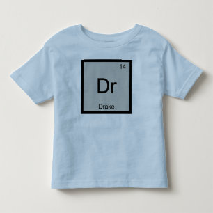 Camiseta De Bebé Nombre Drake Elemento Químico Tabla Periódica