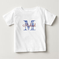Nombre esquematizado personalizado Monograma Niño