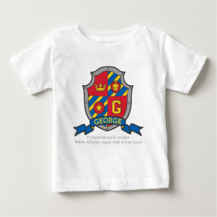 Camiseta De Bebé Nombre George que significa escudo de caballeros e