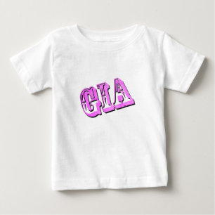 Camiseta De Bebé Nombre Gia En Rosa Dimensional,