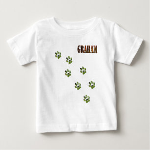 Camiseta De Bebé Nombre Graham Hecho Con Atardecer Naranja,
