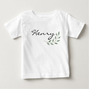 Camiseta De Bebé Nombre Henry Revelar Ropa Naturaleza Hoja Botánica