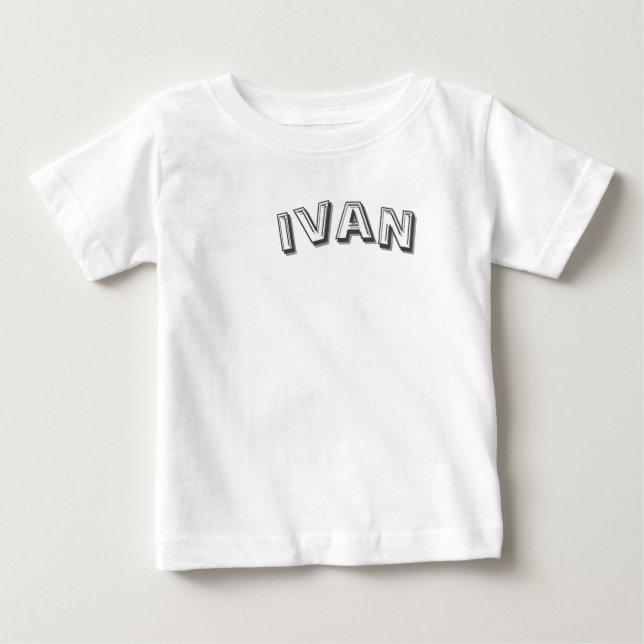 Camiseta De Bebé Nombre Iván (Anverso)