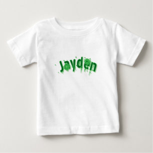 Camiseta De Bebé Nombre Jayden Verde,