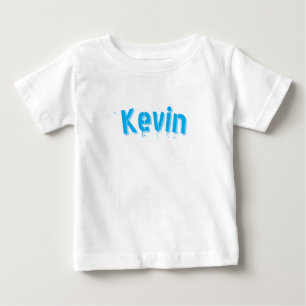 Camiseta De Bebé Nombre Kevin Aqua Azul,