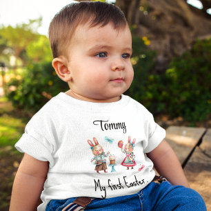 Camiseta De Bebé Nombre, Mi Primer Pascua Bebé 3-24meses
