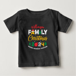Camiseta De Bebé Nombre personalizado año de reunión Navidades fami