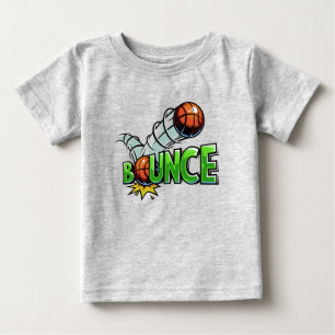 Camiseta De Bebé Nombre personalizado BOUNCE Ropa de baloncesto