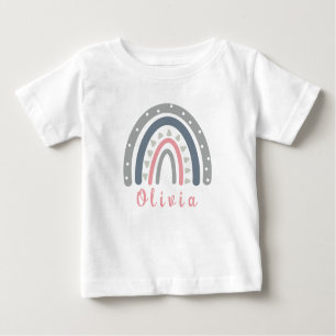 Camiseta De Bebé Nombre personalizado con arcoiris de Guay Boho