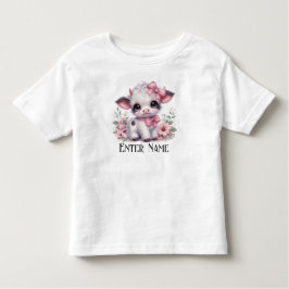 Camiseta De Bebé Nombre personalizado Cuta Bebé Rosa Chica Highland