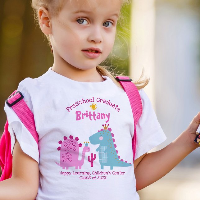 Camiseta De Bebé Nombre personalizado de dinosaurio de graduación d (Subido por el creador)