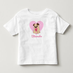 Camiseta De Bebé Nombre personalizado de kawaii de pulmón rosado