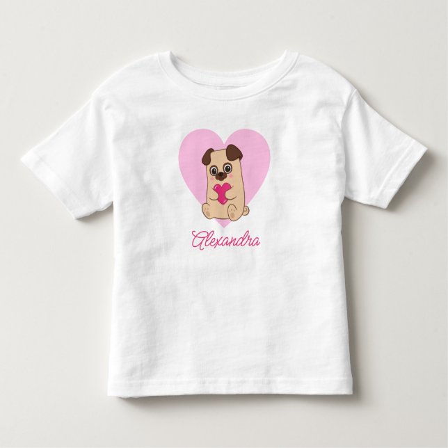 Camiseta De Bebé Nombre personalizado de kawaii de pulmón rosado (Anverso)