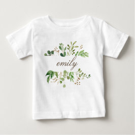 Camiseta De Bebé Nombre personalizado de la vegetación bebé