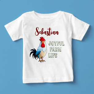 Camiseta De Bebé Nombre personalizado de la vida útil de la granja