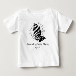 Camiseta De Bebé Nombre personalizado de protección de Santa Muerte