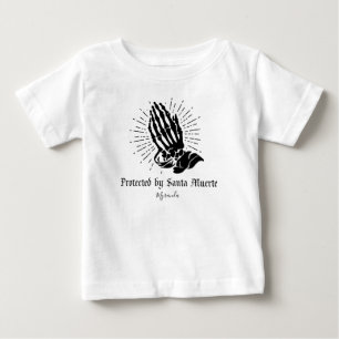 Camiseta De Bebé Nombre personalizado de protección de Santa Muerte