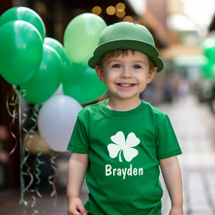 Camiseta De Bebé Nombre personalizado de St. Patrick's Day Green Sh