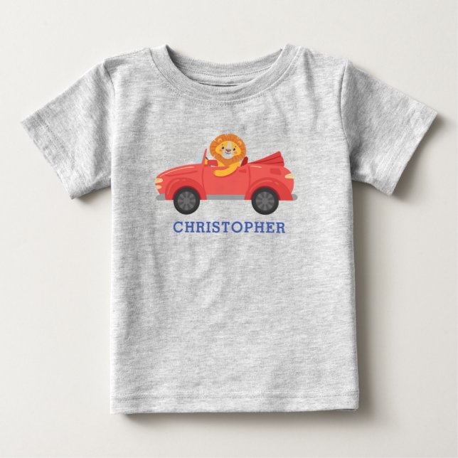 Camiseta De Bebé Nombre personalizado del coche de Carreras Guay pa (Anverso)
