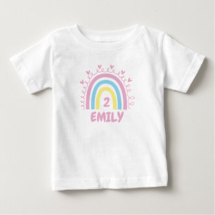 Camiseta De Bebé Nombre personalizado del niño Chica Cumpleaños Cut