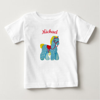 Camiseta De Bebé Nombre personalizado del tema occidental de Pony c