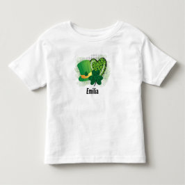Camiseta De Bebé Nombre Personalizado Día de San Patricio Trébol de
