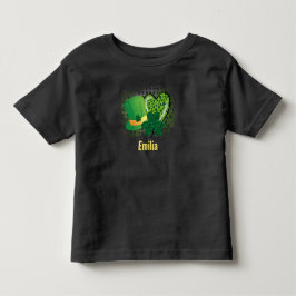 Camiseta De Bebé Nombre Personalizado Día de San Patricio Trébol de