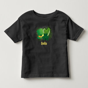 Camiseta De Bebé Nombre Personalizado Día de San Patricio Trébol de