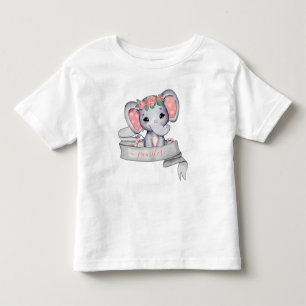Camiseta De Bebé Nombre personalizado Elephant Baby Girl Nombre per