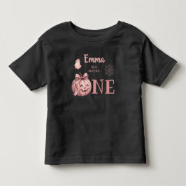 Camiseta De Bebé Nombre personalizado es un Pinkoween lindo y espel