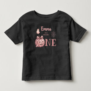Camiseta De Bebé Nombre personalizado es un Pinkoween lindo y espel