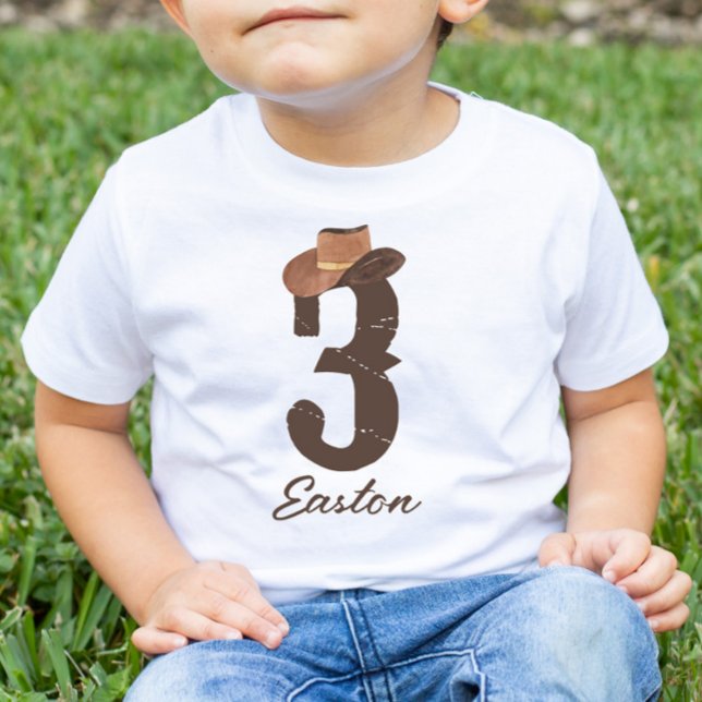 Camiseta De Bebé Nombre Personalizado Gorra Vaquero 3 Tercer Tercer (Subido por el creador)