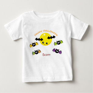 Camiseta De Bebé Nombre personalizado Halloween