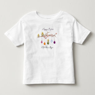 Camiseta De Bebé Nombre personalizado Huevos de Pascua Bebés Chicas