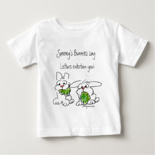 Camiseta De Bebé Nombre personalizado Lettuce Entretiene Conejos Pe