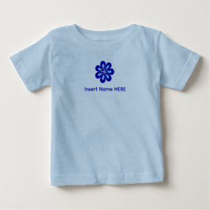 Camiseta De Bebé Nombre Personalizado Ojo Azul Floral Mal de Ojo 4