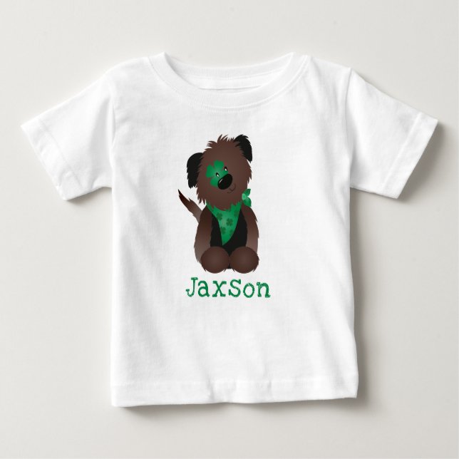 Camiseta De Bebé Nombre Personalizado Perro Cuatro Atracciones De H (Anverso)