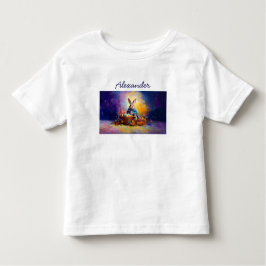 Camiseta De Bebé Nombre personalizado Peter Easter Bunny con Huevos