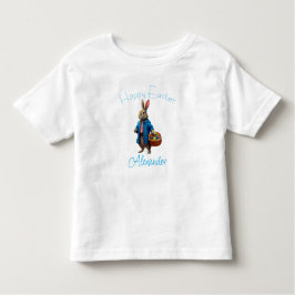 Camiseta De Bebé Nombre Personalizado Peter Easter Egg Basket