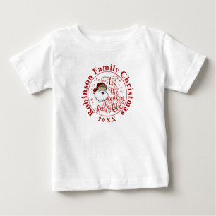 Camiseta De Bebé Nombre personalizado que coincide con Navidades de