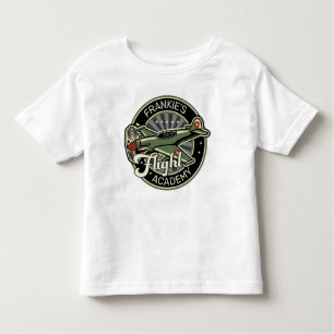 Camiseta De Bebé NOMBRE personalizado Retro de avión militar de gue