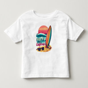 Camiseta De Bebé Nombre personalizado / Texto Surfing de California