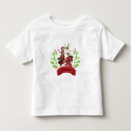 Camiseta De Bebé Nombre personalizado Unicorn Navidades