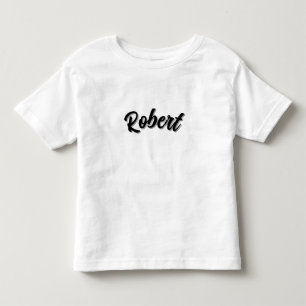 Camiseta De Bebé Nombre Robert Negro Con Sombra De Caída,