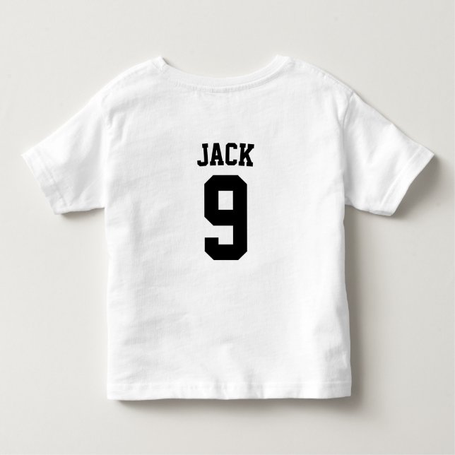 Camiseta De Bebé Nombre Y Número Personalizado Del Fútbol De Fútbol (Reverso)