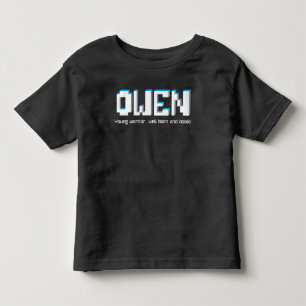 Camiseta De Bebé Nombre y significado del texto de píxeles de los c